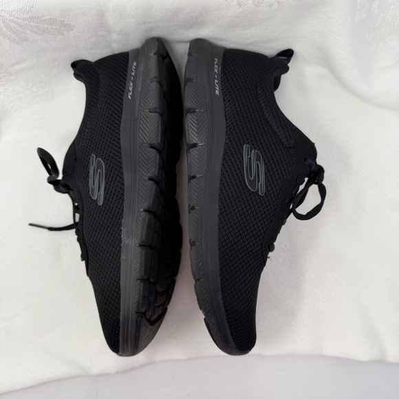 Skechers Flex Lite Black Sneakers Men’s Size 9 Comfort Walking Running Shoes - Picture 6 of 11
